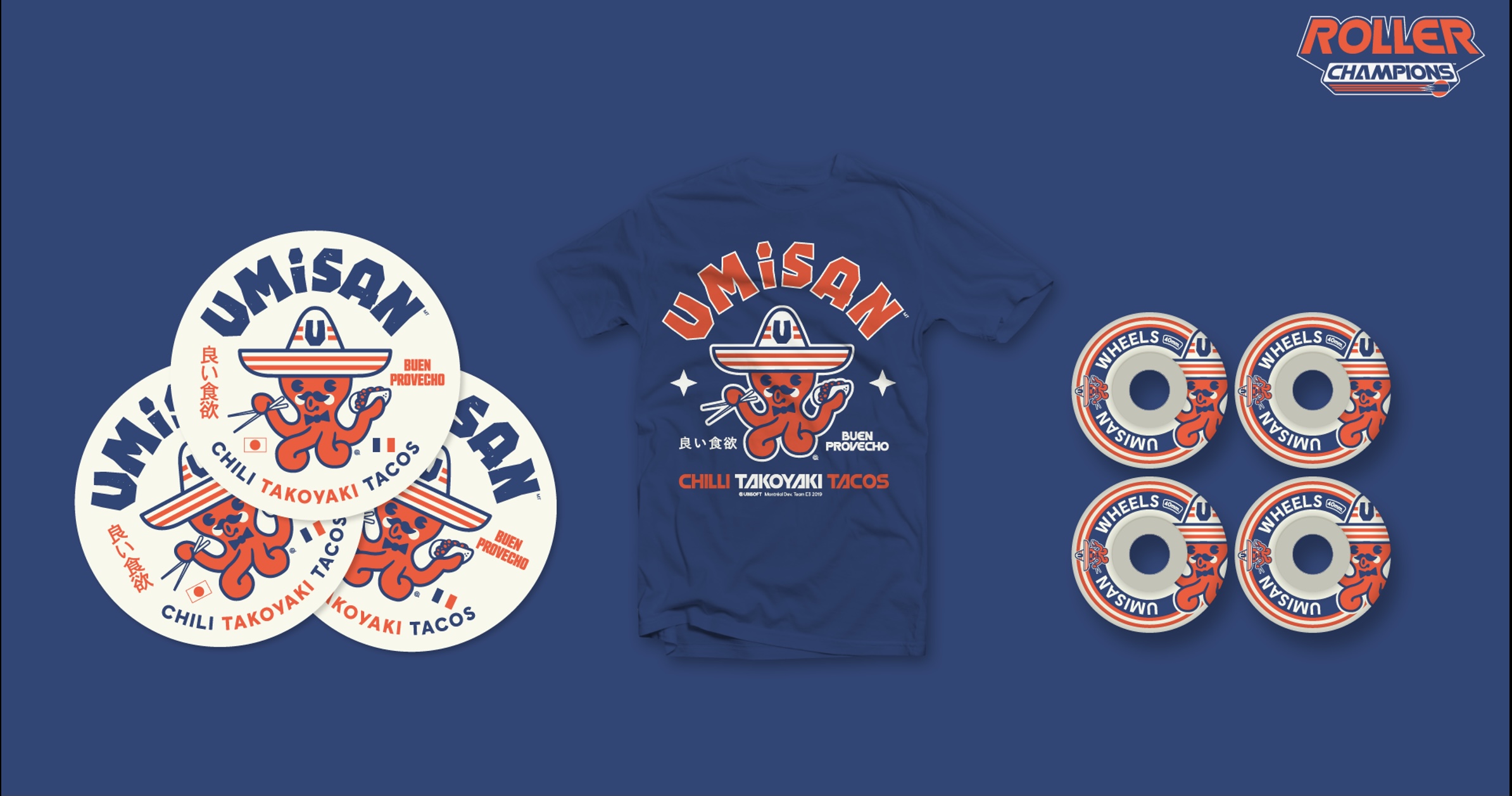 UMISAN Merch — Stickers, T-Shirt, Wheels